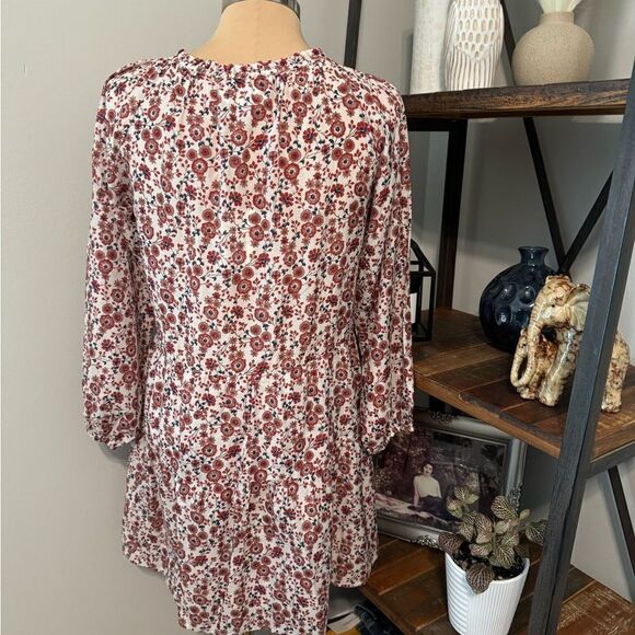 Xirena Dalyn Dress Women's XS Tiered Floral Red Spark Cotton Silk Blend NWT - Picture 3 of 15